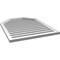 Ekena Millwork Octagonal Top Surface Mount PVC Gable Vent w/ 2"W x 1-1/2"P Brickmould Frame, 30"W x 38"H GVPOT30X3802SF - alternate 2